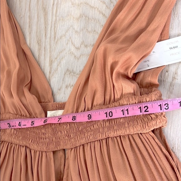 INDAH l Revolve Anjeli Maxi Dress Namibia Side Slits Drop Neck Open Back NWT L - Picture 12 of 15